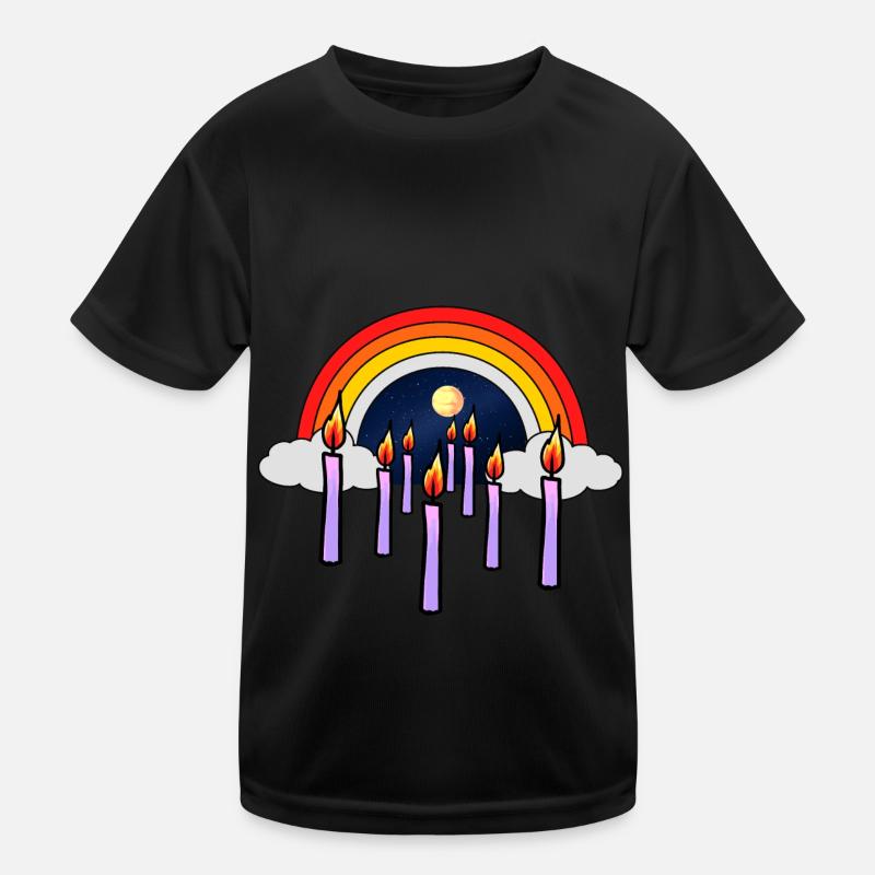 Heaven Grief Beyond Death Mourning Rainbow God Kids Functional T-Shirt