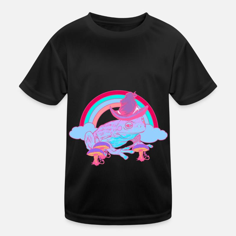 Magic Rainbow Toad Frog Wizard Frogs Kids Functional T-Shirt