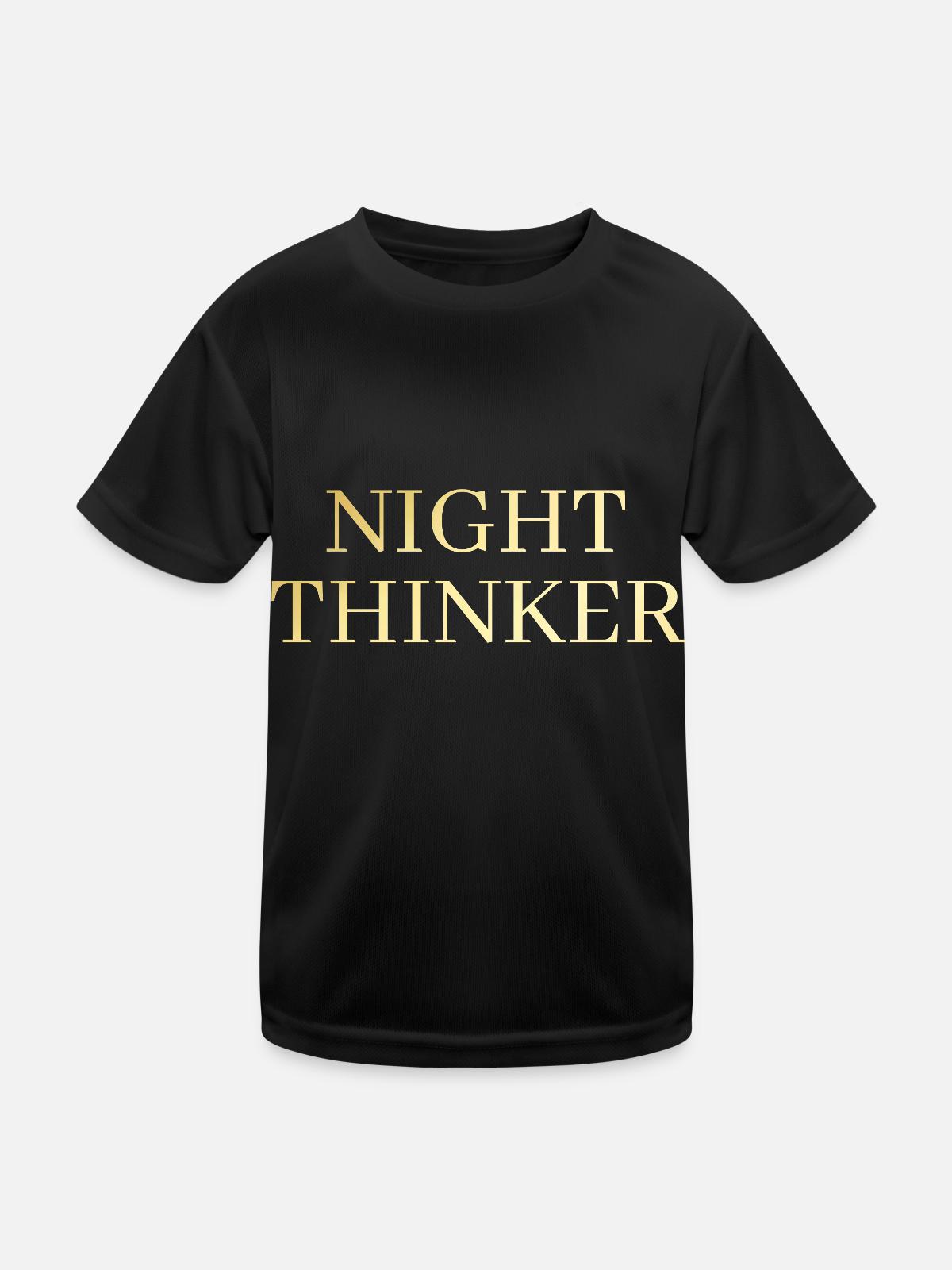 Night Thinker - Kids Functional T-Shirt - black - Front