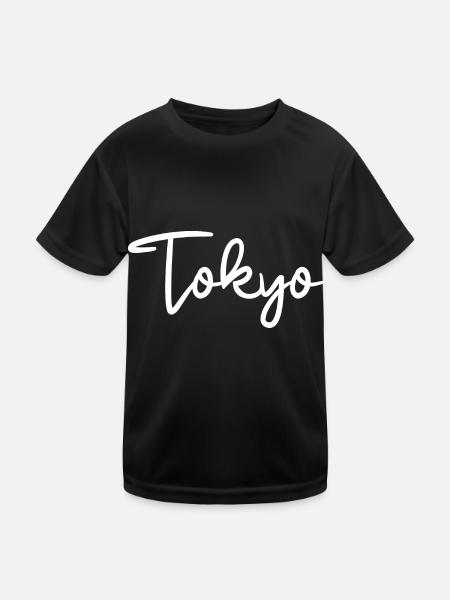 Tokyo, Japan, Tokyo - Kids Functional T-Shirt - black - Front