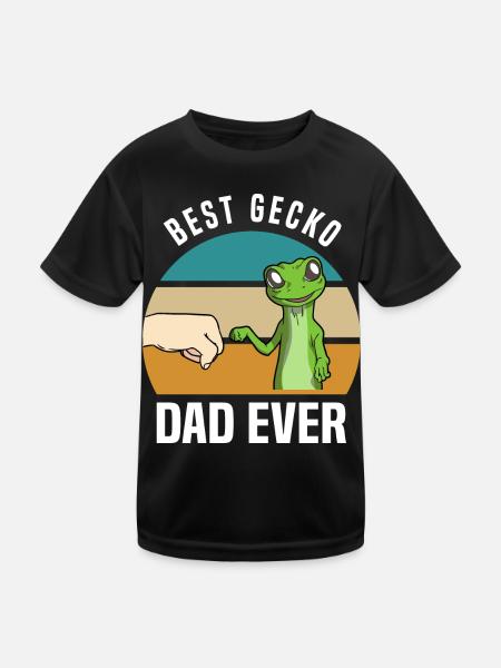 Gecko - Kids Functional T-Shirt - black - Front