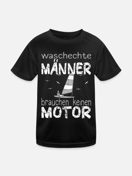 Jolle Jollen Jollensegeln Segler Segeln Kapitän - Kinder Funktions-T-Shirt - Schwarz - Vorne