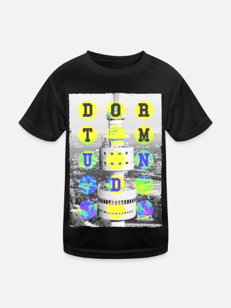 Dortmund Allemagne Ville Skyline Accueil Amour - T-shirt sport Enfant - noir - Devant