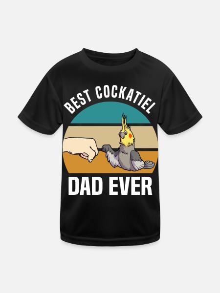 Cockatiels | Cockatiel Pet Gift - Kids Functional T-Shirt - black - Front