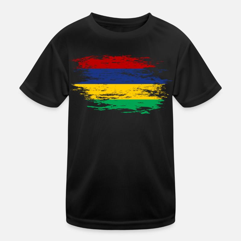 Drapeau mauricien utilisé T-shirt sport Enfant