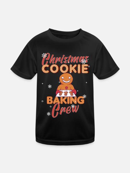 Biscuits de Noël Cookie Cookie Merry - T-shirt sport Enfant - noir - Devant