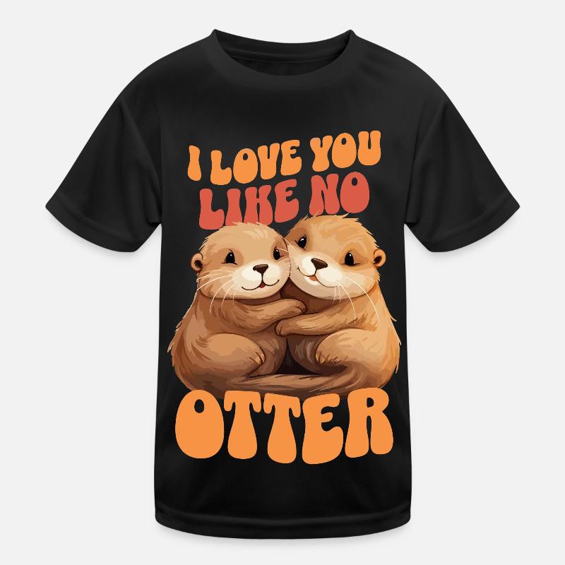 Loutre se tenant la main, je t’aime comme aucune loutre T-shirt sport Enfant