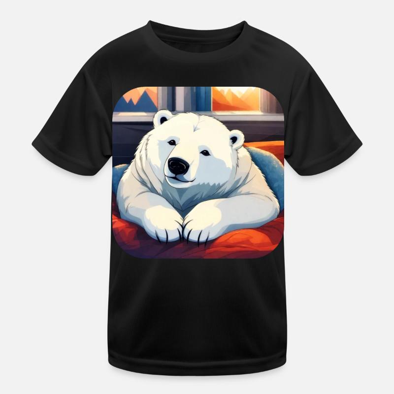 Niedlicher Kuschel Eisbär Kinder Funktions-T-Shirt