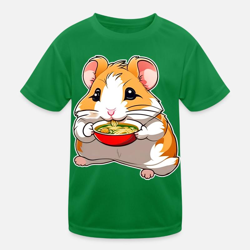 Mignon hamster avec soupe ramen T-shirt sport Enfant