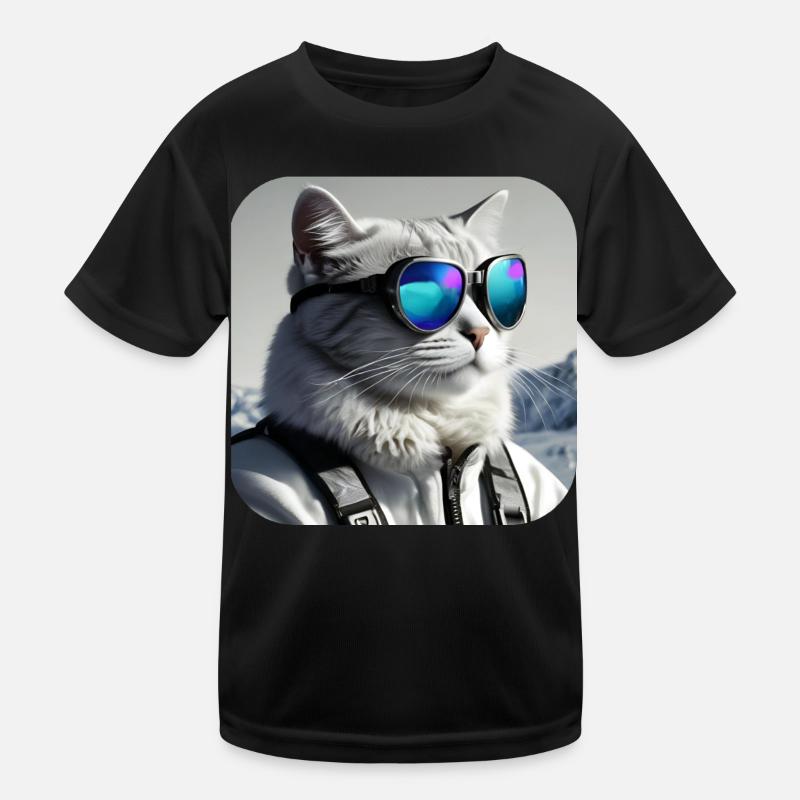 Chat cool avec des lunettes de soleil T-shirt sport Enfant