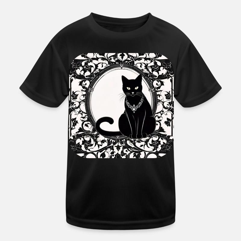 Chat noir mystique T-shirt sport Enfant