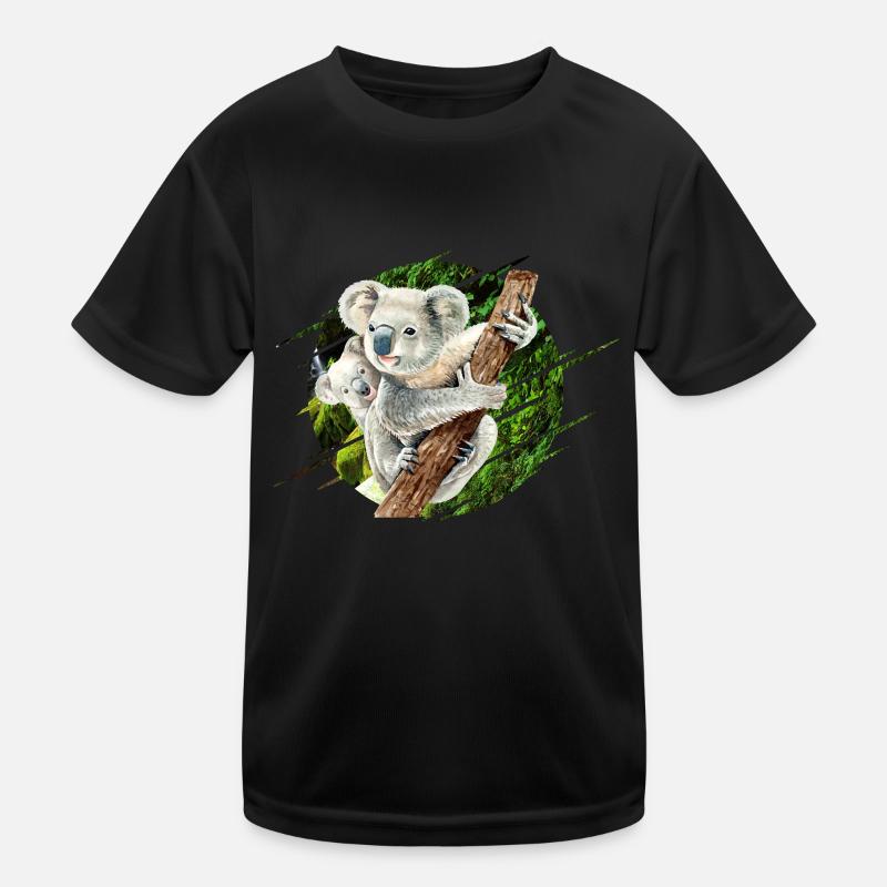 Mama Koala Bär mit Baby Kinder Funktions-T-Shirt