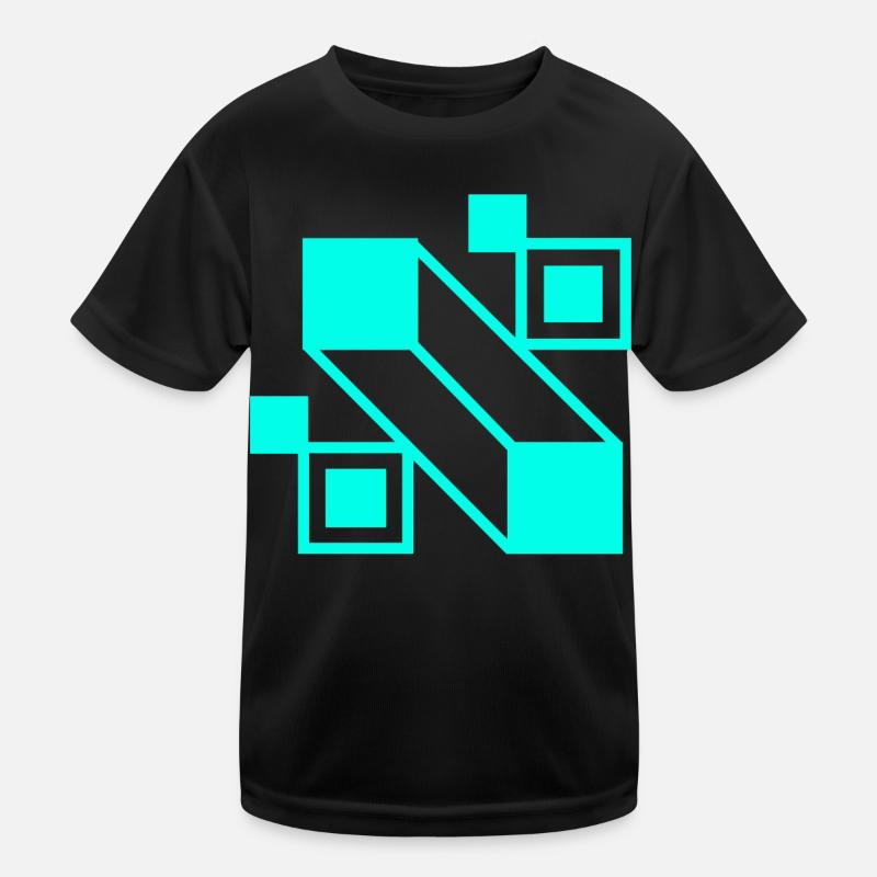 Abstrakte former Funktionsshirt til børn