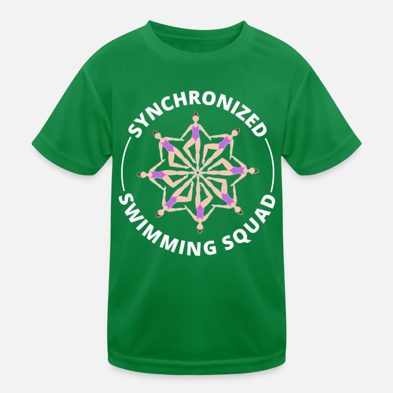 Synchro Schwimmer Synchronschwimmen Kader Kinder Funktions-T-Shirt