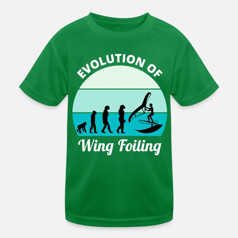 Wing Foiling Evolution Lustig Kinder Funktions-T-Shirt