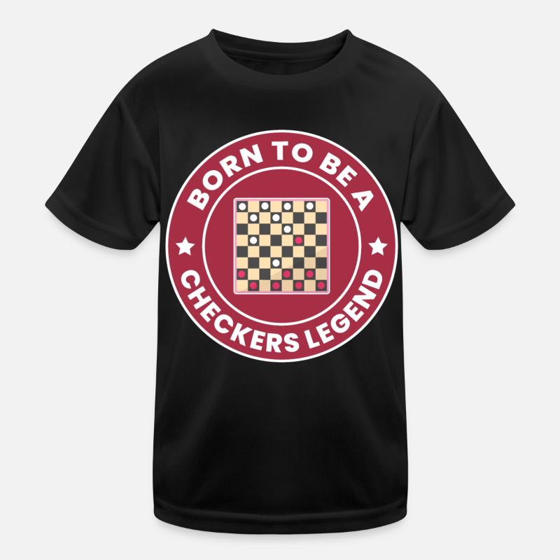 Checkers Draughts Strategy Board Games Funny Kids Functional T-Shirt