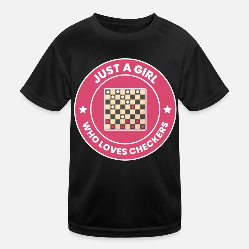 Checkers Draughts Strategy Board Games Funny Kids Functional T-Shirt