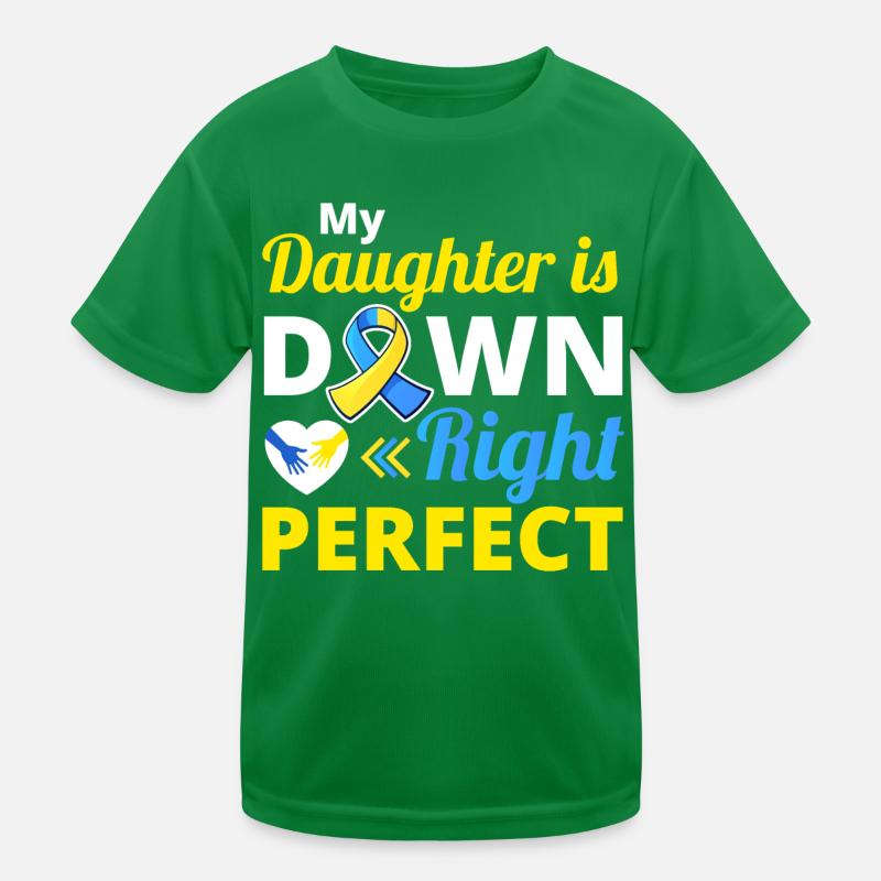 Journée mondiale de sensibilisation au syndrome de Down Jaune Bleu T-shirt sport Enfant