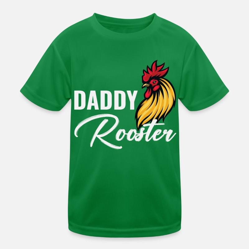 Papa Hahn Huhn Papa Bauer Vatertag Kinder Funktions-T-Shirt