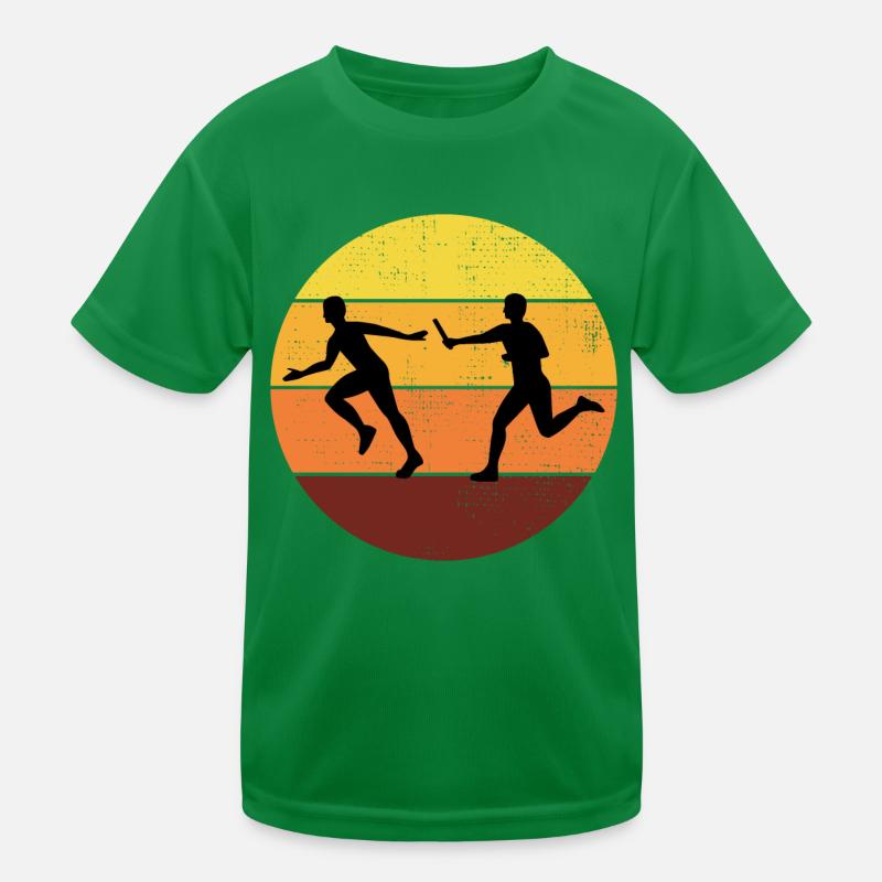 Course de relais athlète athlétisme course à pied T-shirt sport Enfant