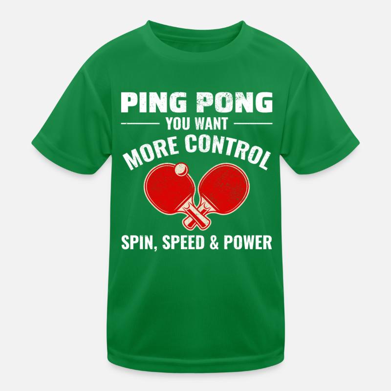 Ping Pong Master Table Tennis Coach Paddle Player Kids Functional T-Shirt