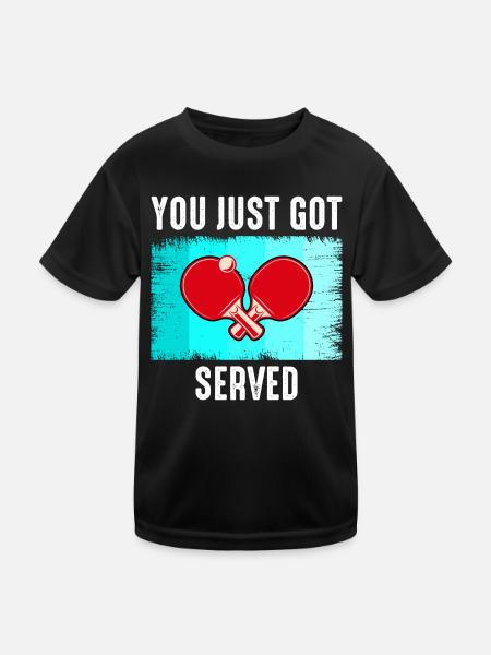 Ping Pong Master Entraîneur de Tennis de Table Paddle Player - T-shirt sport Enfant - noir - Devant