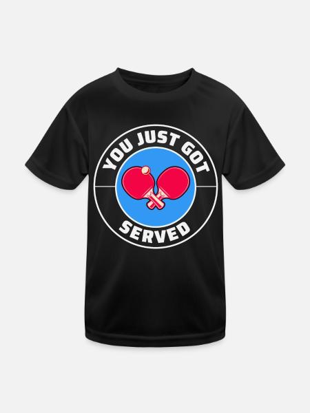 Ping Pong Master Entraîneur de Tennis de Table Paddle Player - T-shirt sport Enfant - noir - Devant