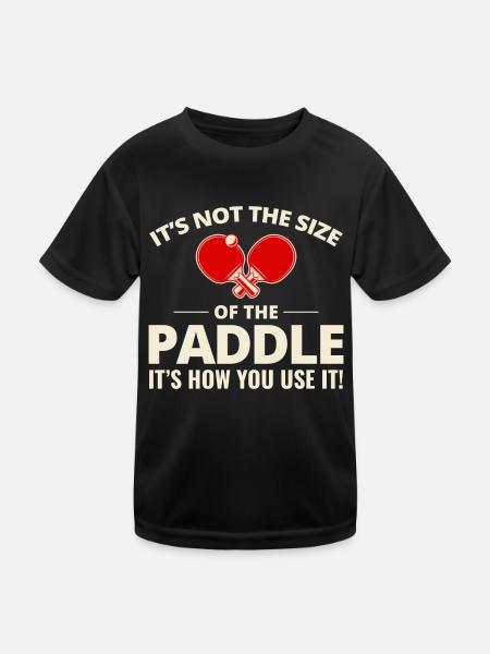 Ping Pong Master Entraîneur de Tennis de Table Paddle Player - T-shirt sport Enfant - noir - Devant