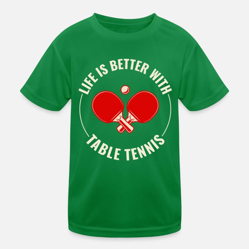 Ping Pong Master Table Tennis Coach Paddle Player Kids Functional T-Shirt
