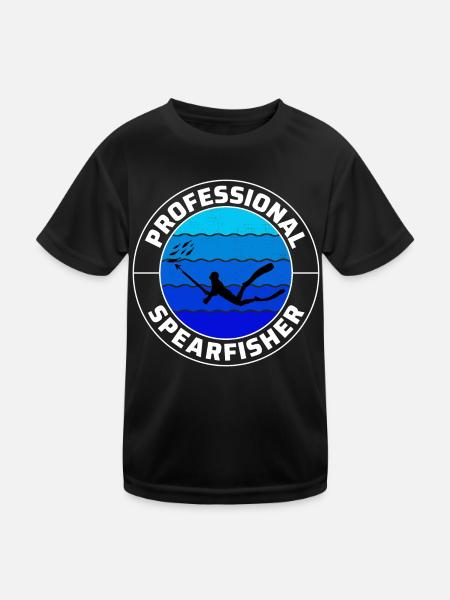 Pêche sous-marine Pêche sous-marine Pêche au harpon - T-shirt sport Enfant - noir - Devant