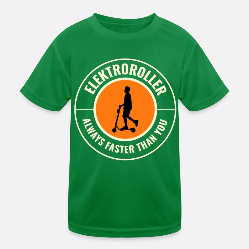 Electric Scooter Driver Motorized E-Scooter Kids Functional T-Shirt