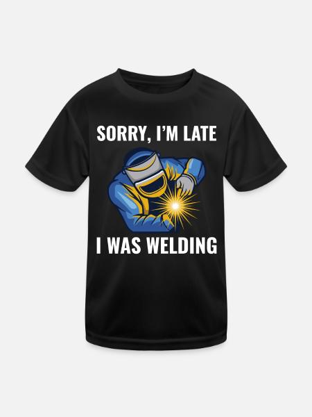 Welding Welder Metal Construction Ironworker - Kids Functional T-Shirt - black - Front