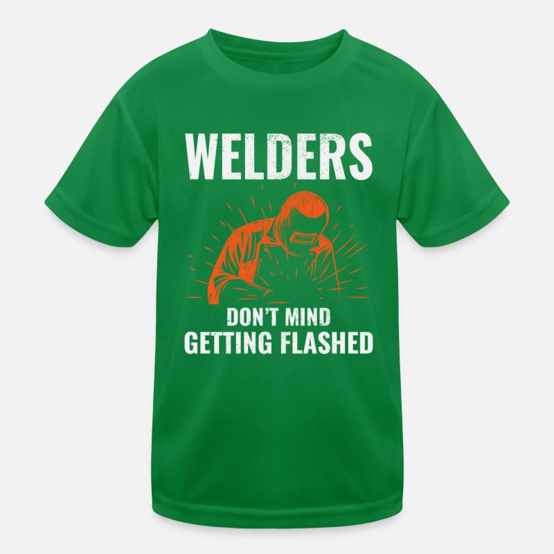 Welding Welder Metal Construction Ironworker Kids Functional T-Shirt