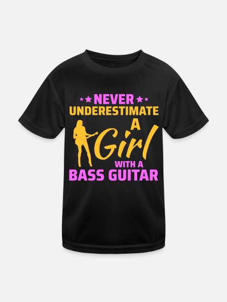 Basse Guitariste Musicien Musicien Bassiste Funny - T-shirt sport Enfant - noir - Devant