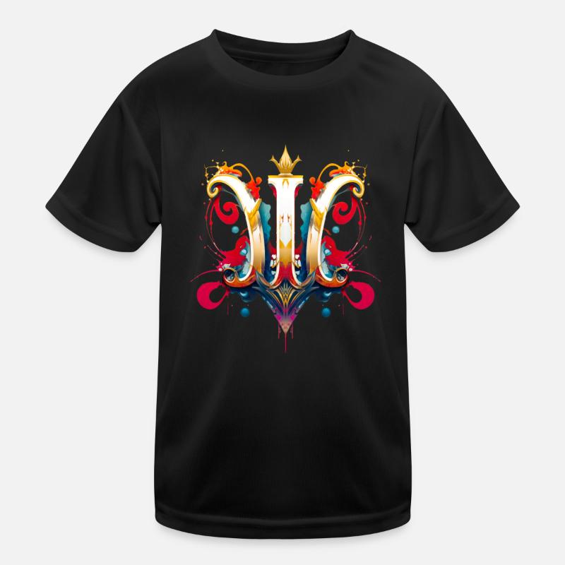 Buchstabe W in Graffiti Style Kinder Funktions-T-Shirt