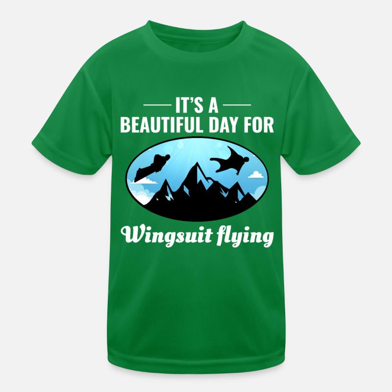 Wingsuit flying Base Jumping Skydiving Wingsuiting Kids Functional T-Shirt