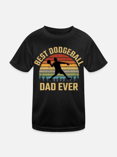 Dodgeball Dad Team Sports Vintage Rétro - T-shirt sport Enfant - noir - Devant
