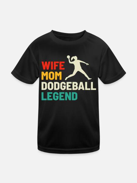 Joueur de ballon chasseur Maman Femme Légende Drôle - T-shirt sport Enfant - noir - Devant