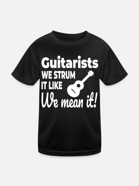 Gratter avec passion : célébrer les guitaristes - T-shirt sport Enfant - noir - Devant