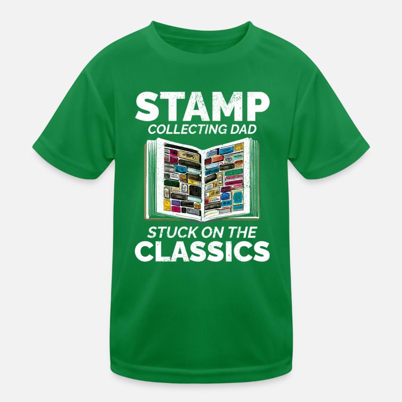 Timbre-poste vintage Collector Papa Philatéliste T-shirt sport Enfant