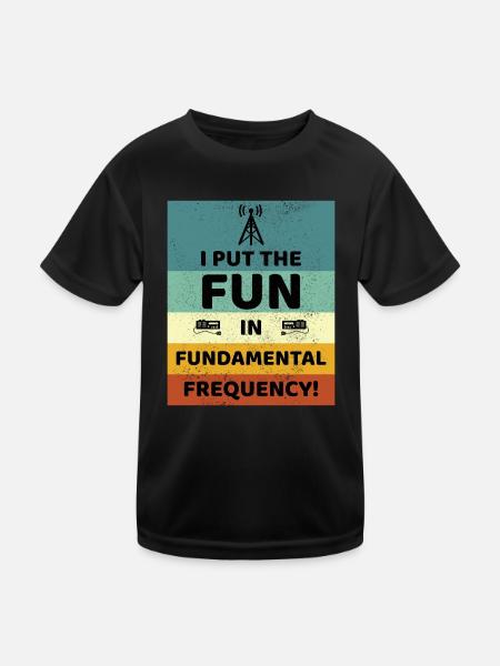 Amusez-vous avec la radio amateur à fréquence fondamentale - T-shirt sport Enfant - noir - Devant