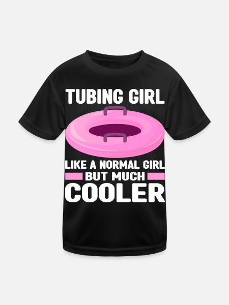 Rafting - Kinder Funktions-T-Shirt - Schwarz - Vorne