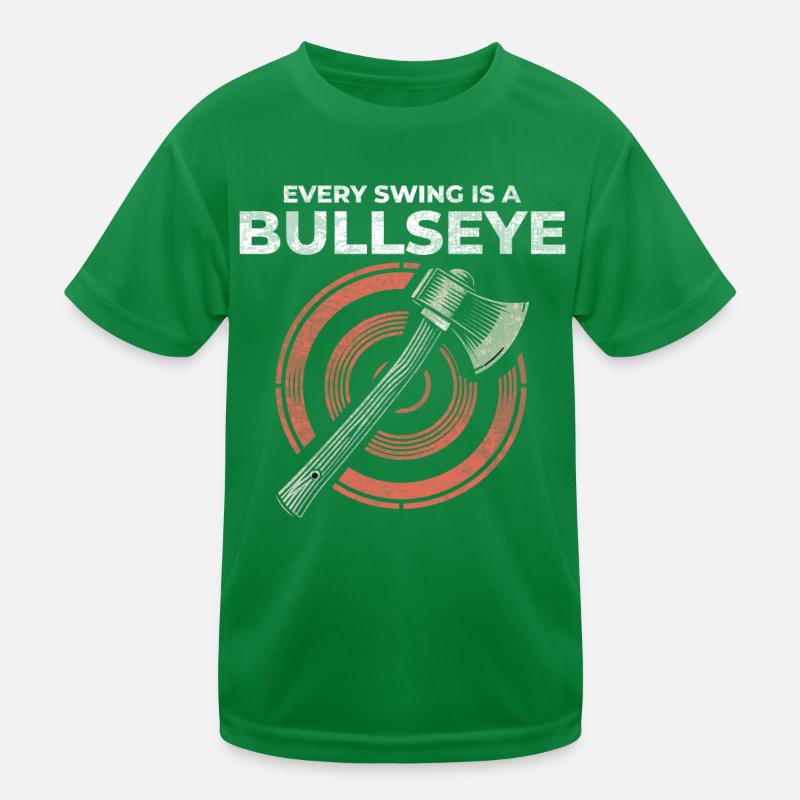 Lancer de hache Lanceur de hache Bûcheron Drôle Bullseye T-shirt sport Enfant