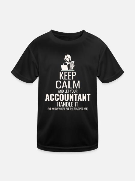 Comptable Comptabilité Tenue de livres Finance Drôle - T-shirt sport Enfant - noir - Devant