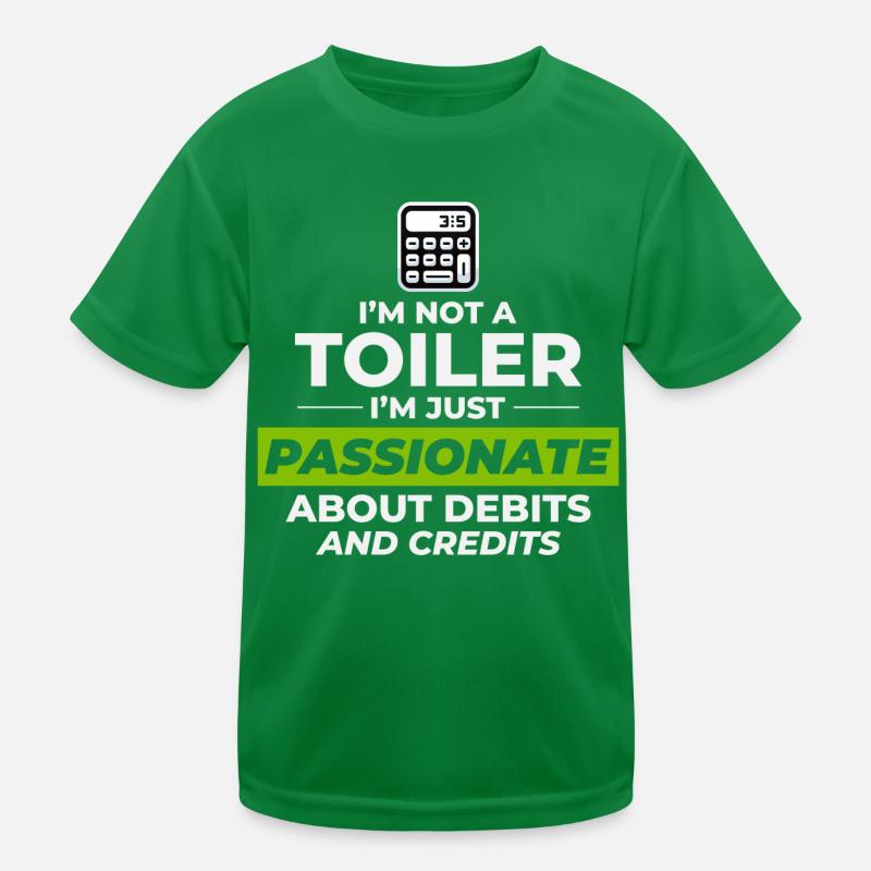 Comptable passionné Débits Crédits Drôle Humour T-shirt sport Enfant