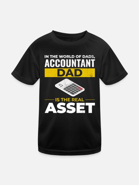 Comptable Papa Comptabilité Finance Financier Drôle - T-shirt sport Enfant - noir - Devant