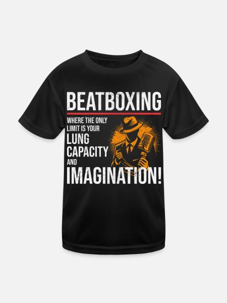 Beatboxing Culture Rhythmic Beatbox Artistry Music - Kids Functional T-Shirt - black - Front
