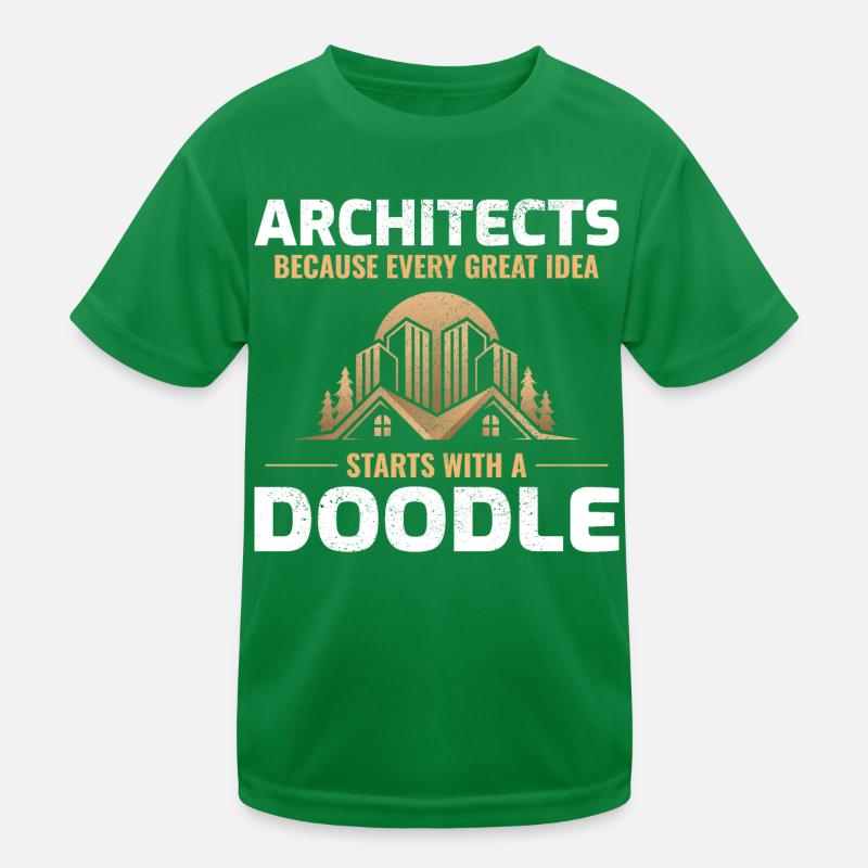 Architecte Doodles, Design d’intérieur, Innovation, Drôle T-shirt sport Enfant