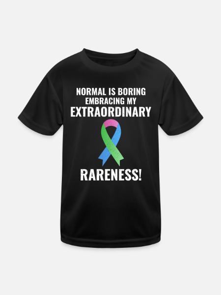 Rare Disease Awareness Embrace Extraordinary - Kids Functional T-Shirt - black - Front