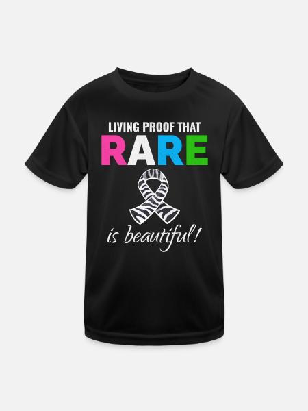 Rare Disease Awareness Rare is Beautiful - Kids Functional T-Shirt - black - Front